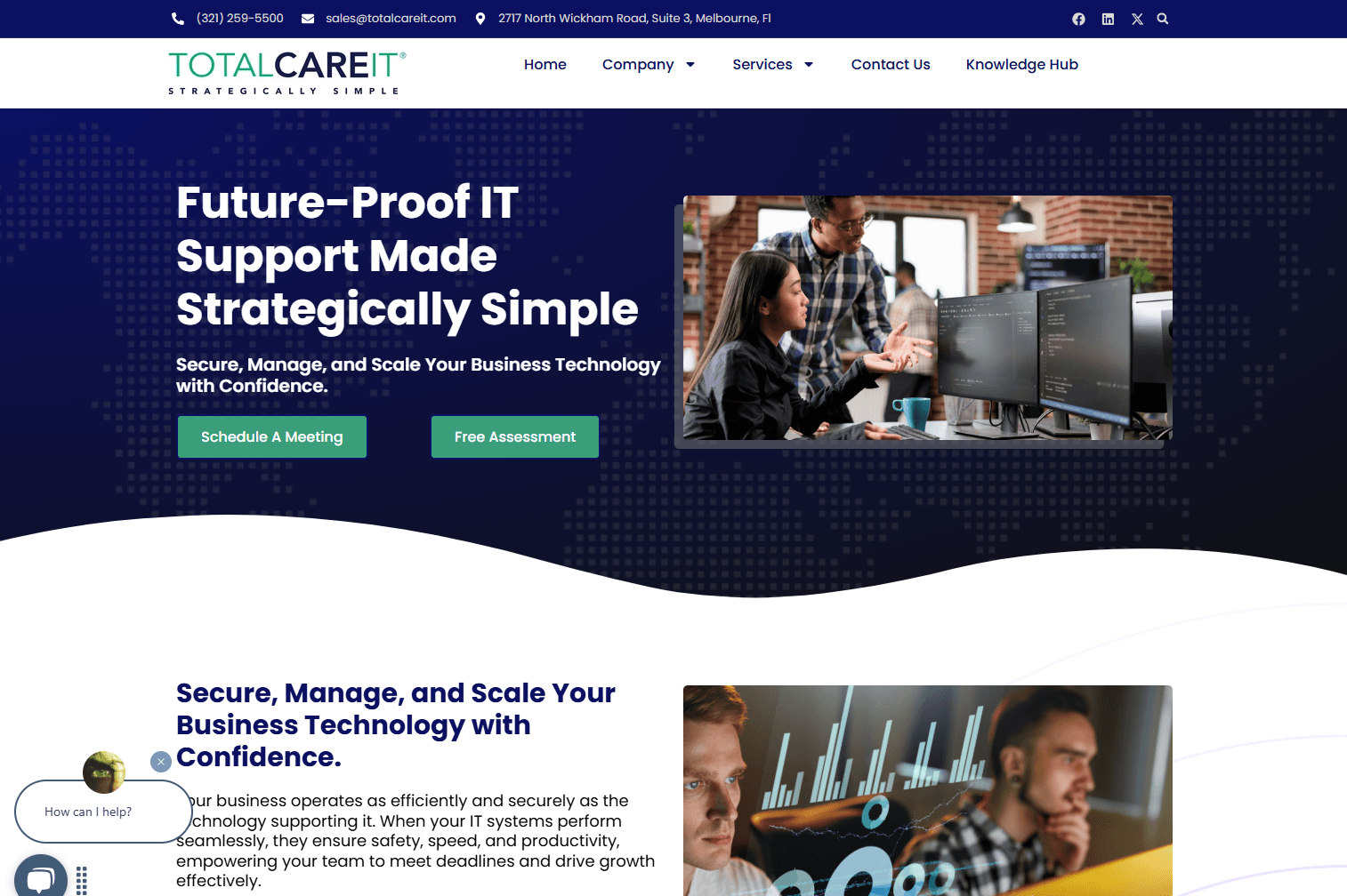 Total Care IT — Brevard SEM portfolio; web development and digital marketing, Brevard County, Florida