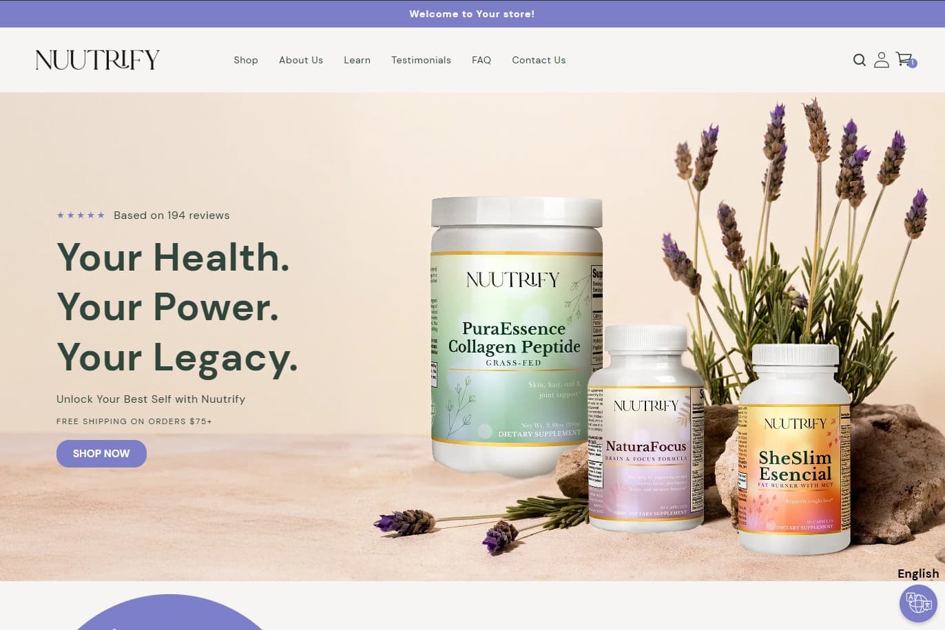 Nuutrify — Brevard SEM portfolio; web development and digital marketing, Brevard County, Florida
