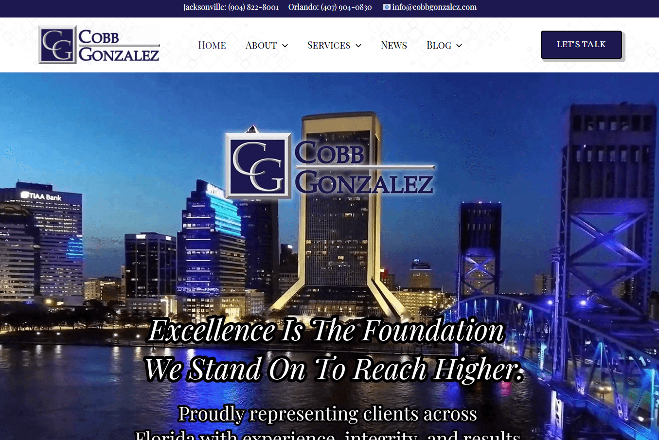 Cobb & Gonzalez — Brevard SEM portfolio; web development and digital marketing, Brevard County, Florida